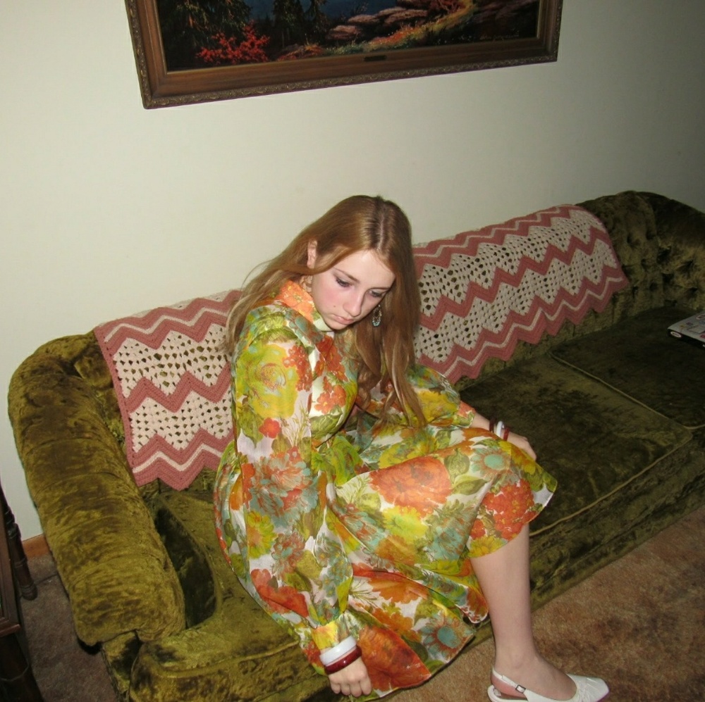 Vintage 50s Flower Patterned Dress